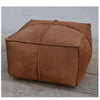 Suede Texture Leather Ottoman - Notbrand