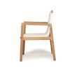 Suline Outdoor Solid Teak Chair - White - Notbrand