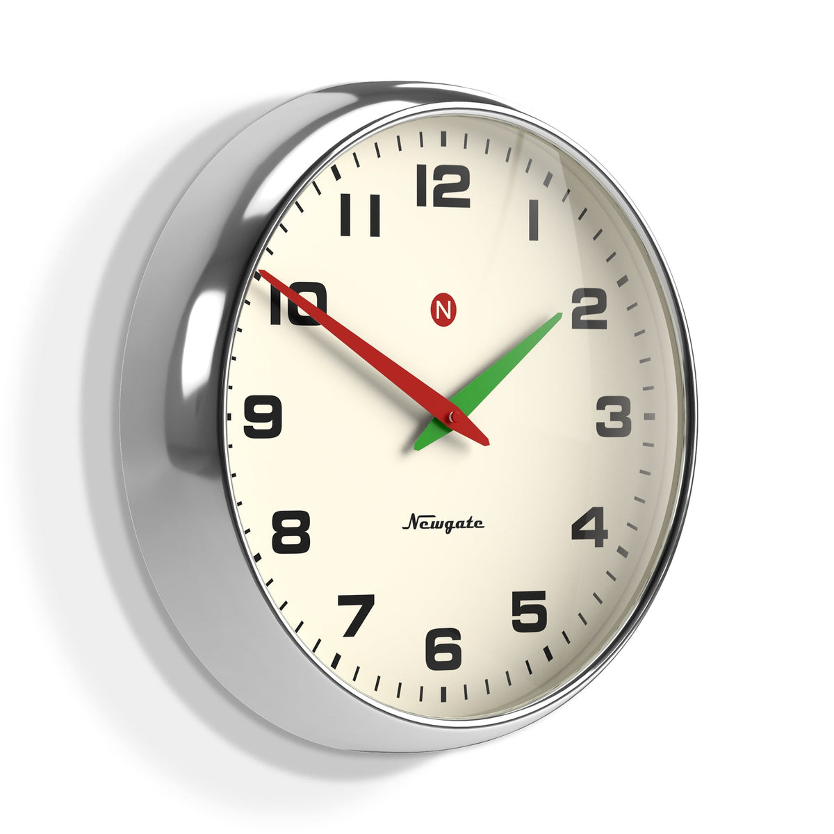 Newgate Superstore Wall Clock Alpha Dial - Chrome - Notbrand