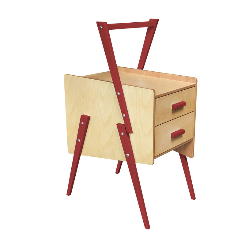 Set of 2 Red Swing End Tables - Notbrand