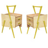 Set of 2 Yellow Swing End Tables - Notbrand