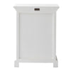 Halifax Timber Bedside Table with Dividers Classic White - Notbrand