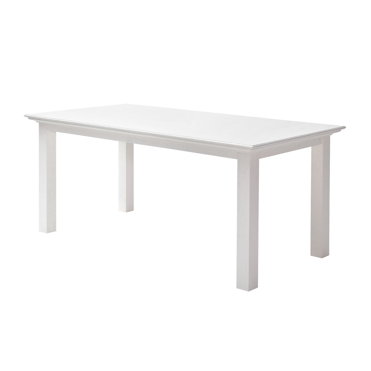 Halifax Timber Dining Table Classic White - Notbrand