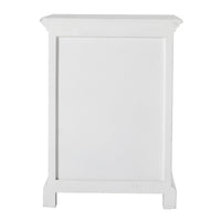 Halifax Timber Bedside Table with Shelves Classic White - Notbrand