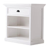 Halifax Grand Bedside Table with Shelves - Classic White - Notbrand