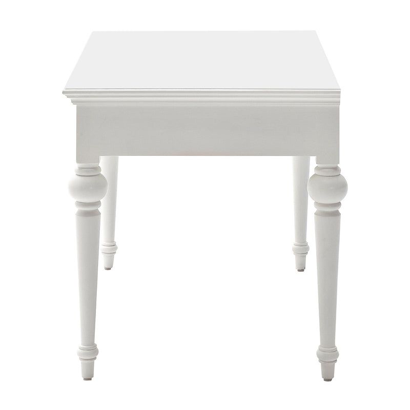 Provence Timber Secretary Desk with Hutch - Classic White - Notbrand