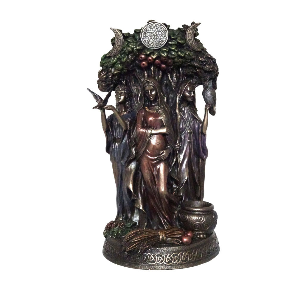 The Wiccan Triple Goddesses - Maiden, Mother And Crone Bronze Figurine - Notbrand
