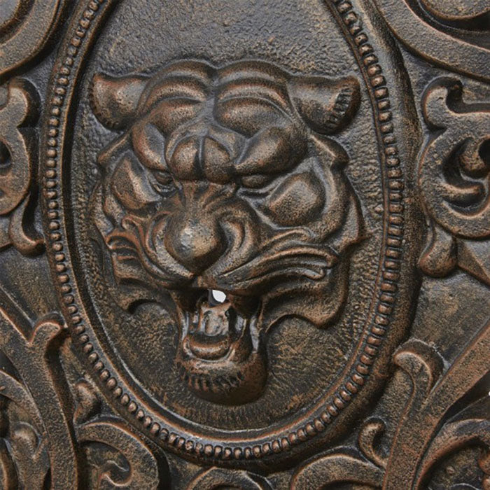 Tiger Face Cast Iron Wall Fountain - Notbrand