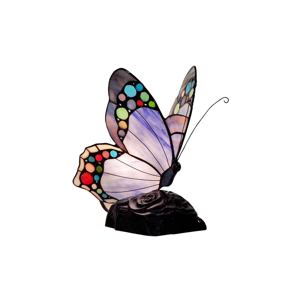 Spotted Butterfly Tiffany Style Table Lamp - Range - Notbrand