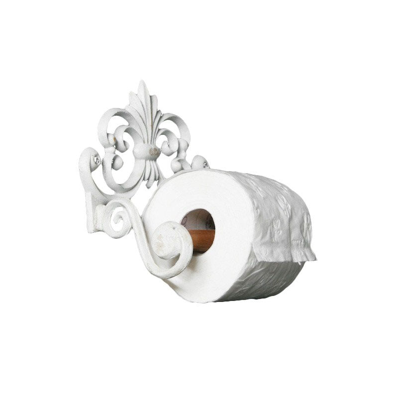Spire Cast Iron Toilet Roll Holder - Antique White - Notbrand
