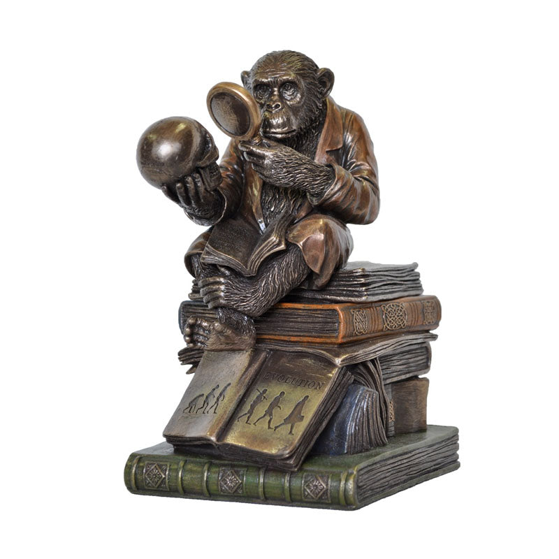 The Ape Thinker Trinket Box Bronze Figurine - Notbrand