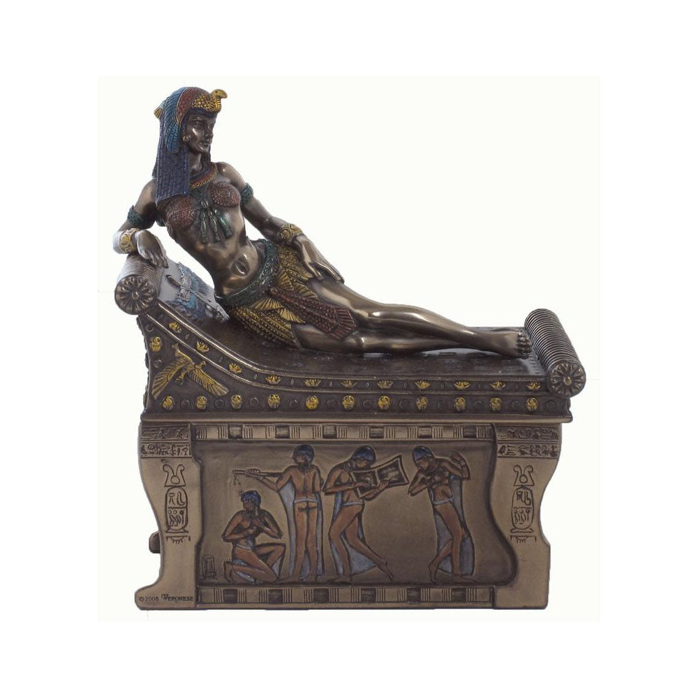 Cleopatra Trinket Box Bronze Figurine - Notbrand