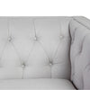 Tuxedo Linen 3 Seater Tufted Sofa - Grey - Notbrand