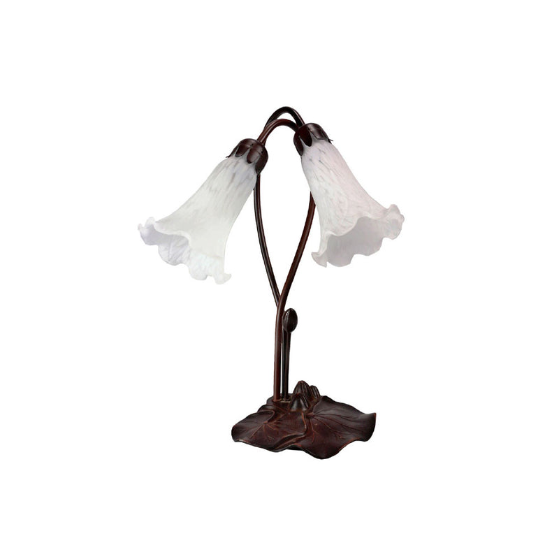 Twin Lilly Tiffany Style Table Lamp - Range - Notbrand