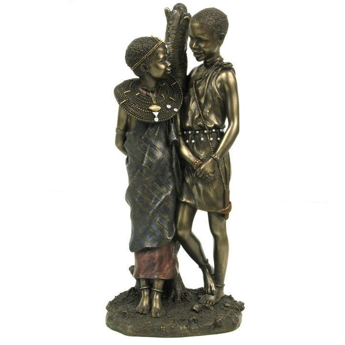 UTOTO MPENZI - Childhood Sweethearts Bronze Figurine - Notbrand