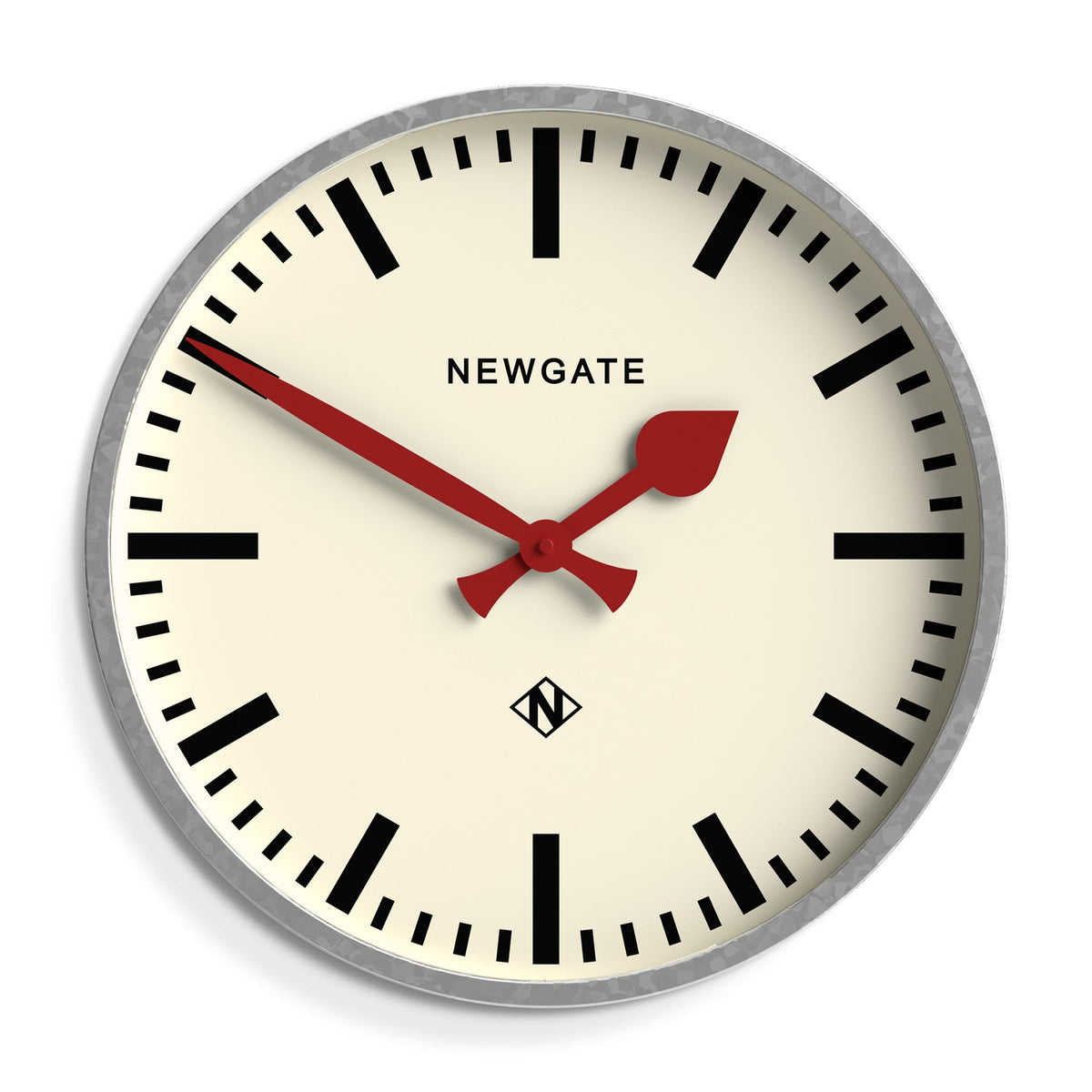 Newgate Universal Wall Clock Railway Dial - Galvanised - Notbrand