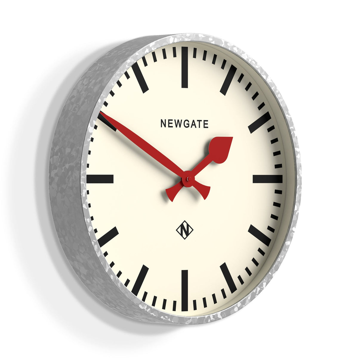Newgate Universal Wall Clock Railway Dial - Galvanised - Notbrand