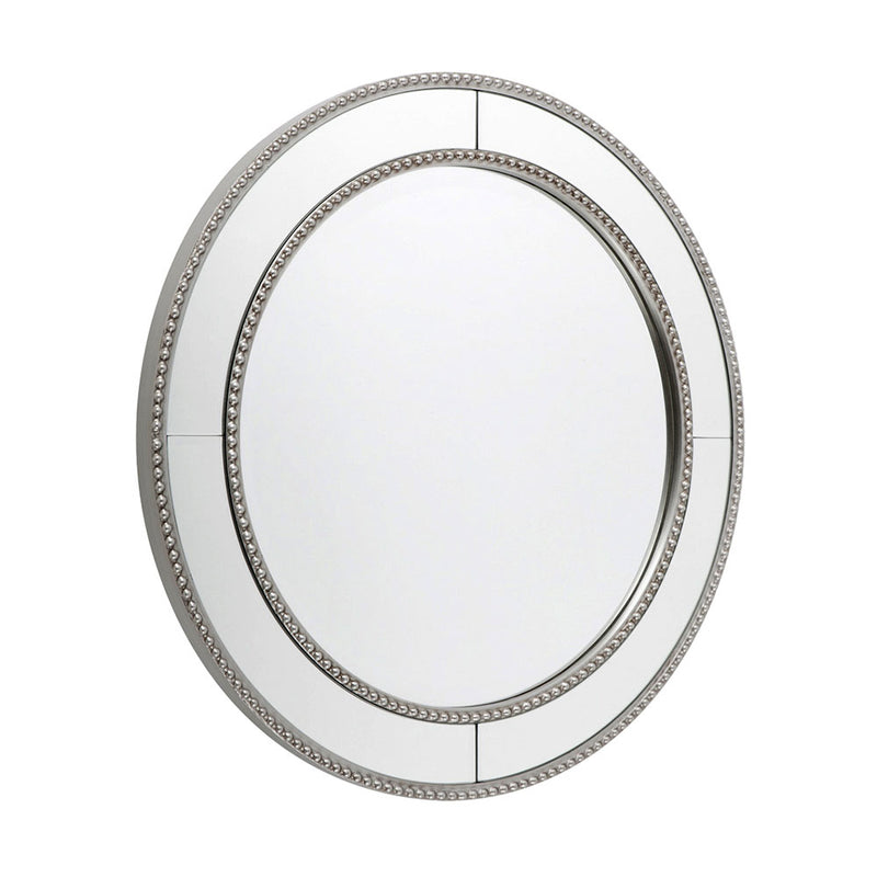 Zeta Wall Mirror - Round Antique Silver - Notbrand