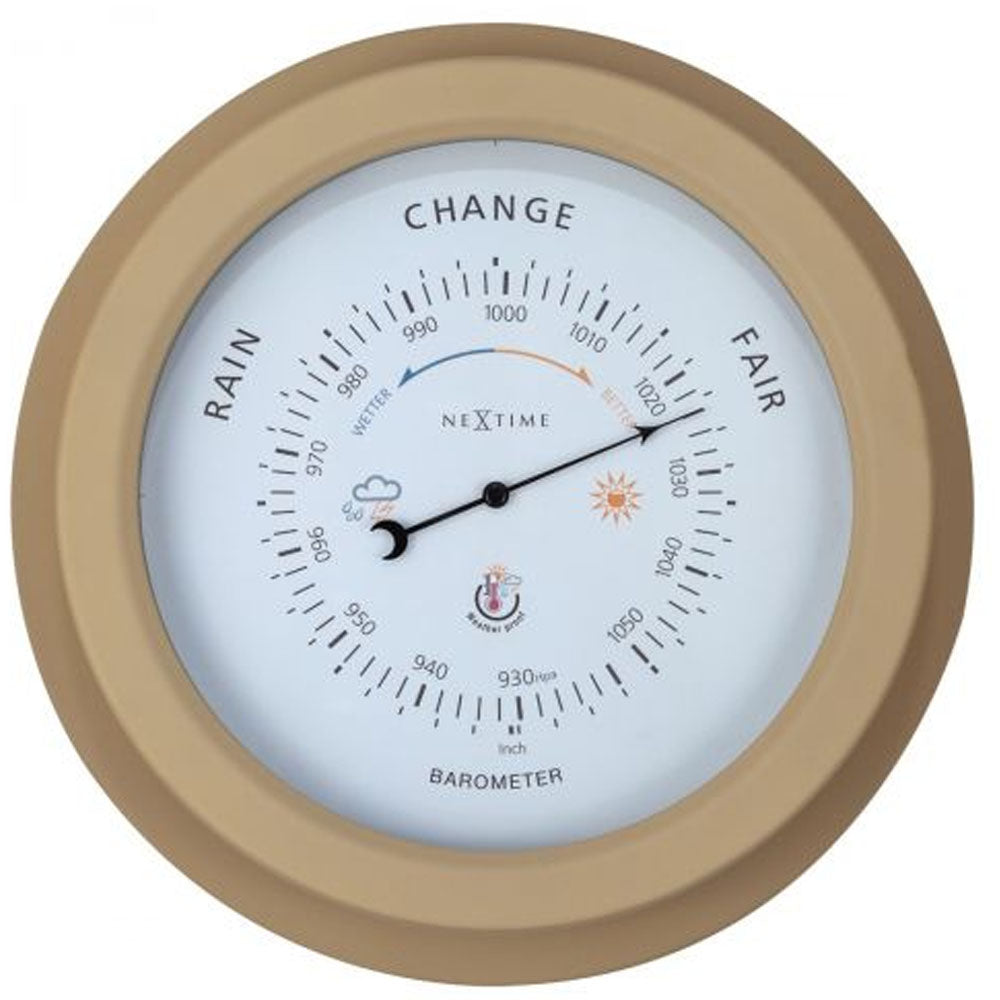 NeXtime Orchid Outdoor Barometer in Brown - 22cm - Notbrand
