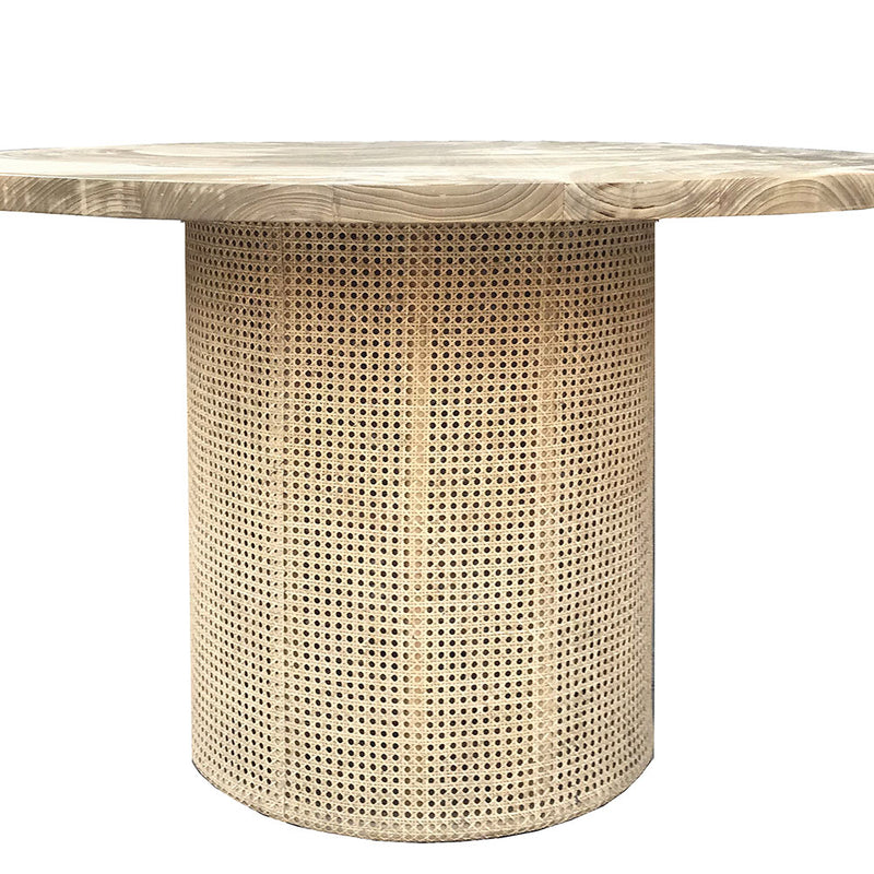 Zoe Rattan Dining Table Natural - Notbrand