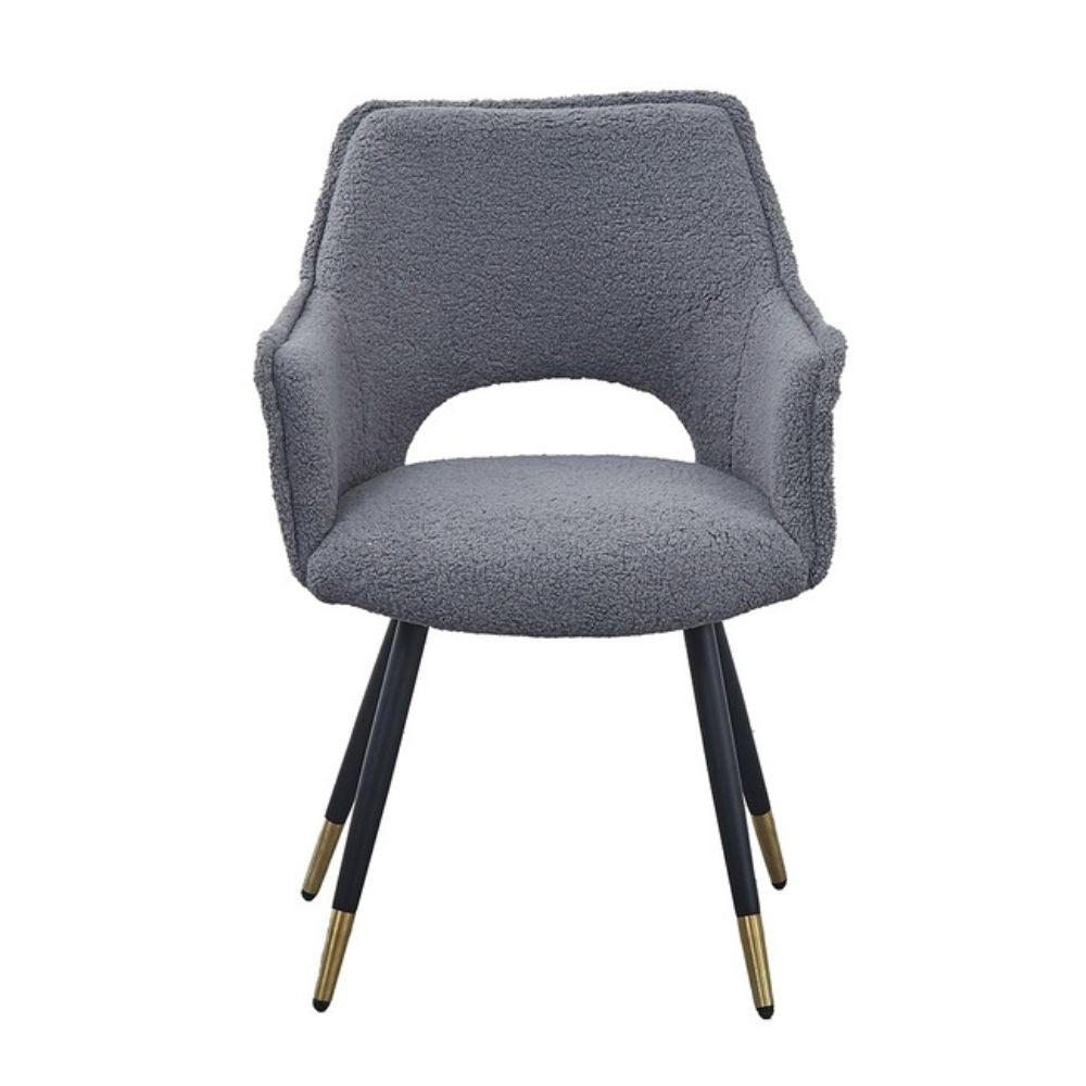 Set of 2 Venera Armed Dining Chairs - Grey - Notbrand
