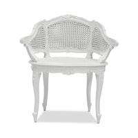 Marcella Rattan & Mindy Wood Bergere Chair - White - Notbrand