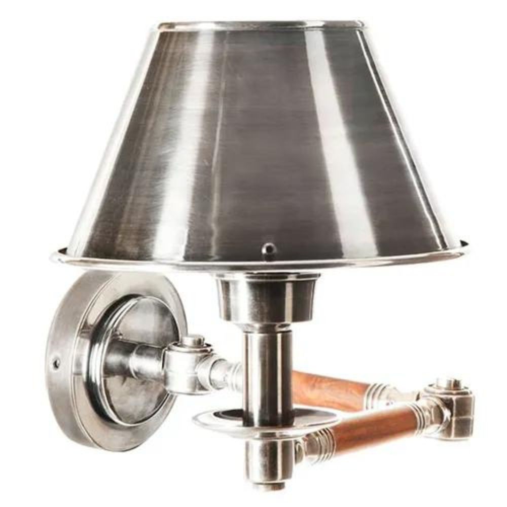 Benton Wall Light With Metal Shade - Antique Silver - Notbrand