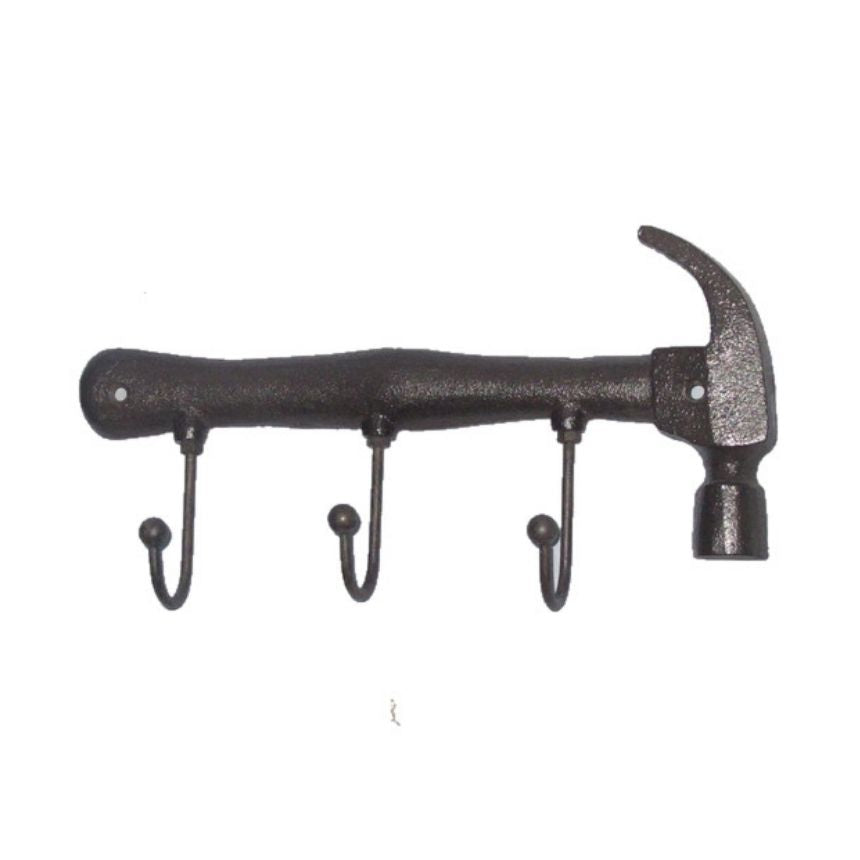Hammer 3 Hook Wall Hanger -  Antique Rust - Notbrand