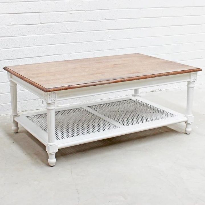 Marseille Mindy Wood Coffee Table - White - Notbrand