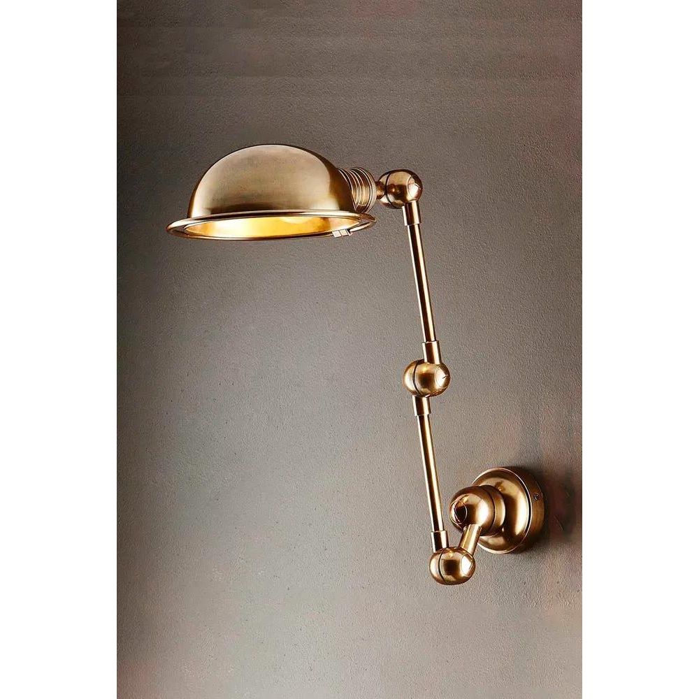 Lincoln Wall Light With Metal Shade - Brass - Notbrand