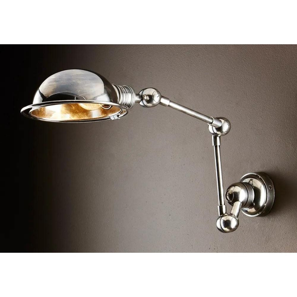 Lincoln Wall Light With Metal Shade - Silver - Notbrand