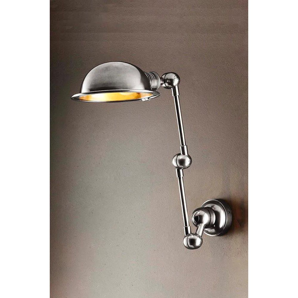 Lincoln Wall Light With Metal Shade - Silver - Notbrand