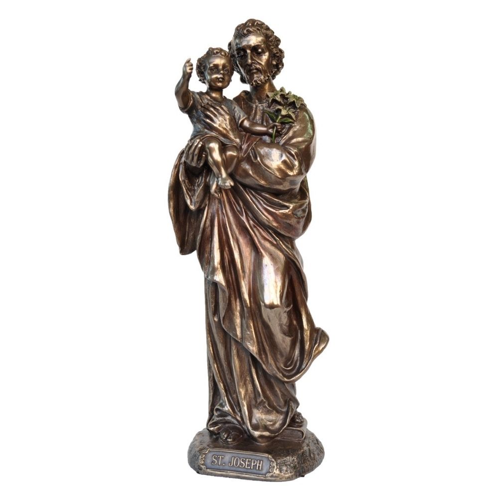 Saint St Joseph Bronze Figurine - Notbrand