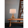 Sarod Turned Wood Table Lamp - Dark Natural - Notbrand