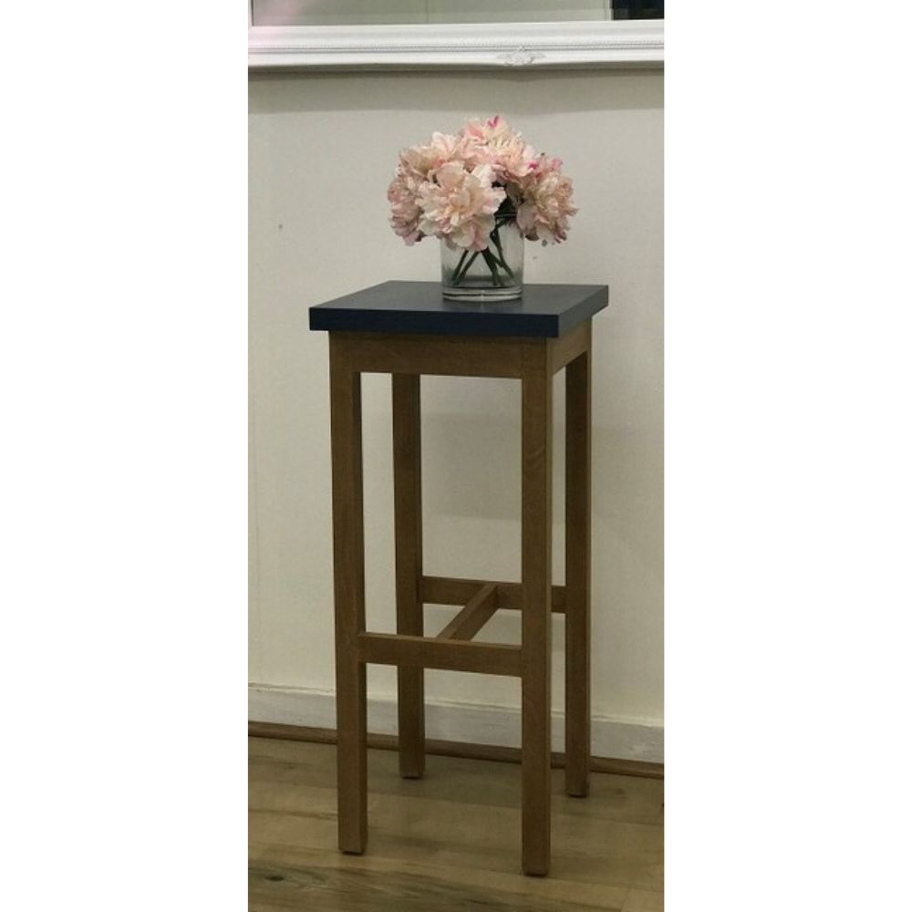 Veneer Charcoal Top Side Table - 81cm - Notbrand