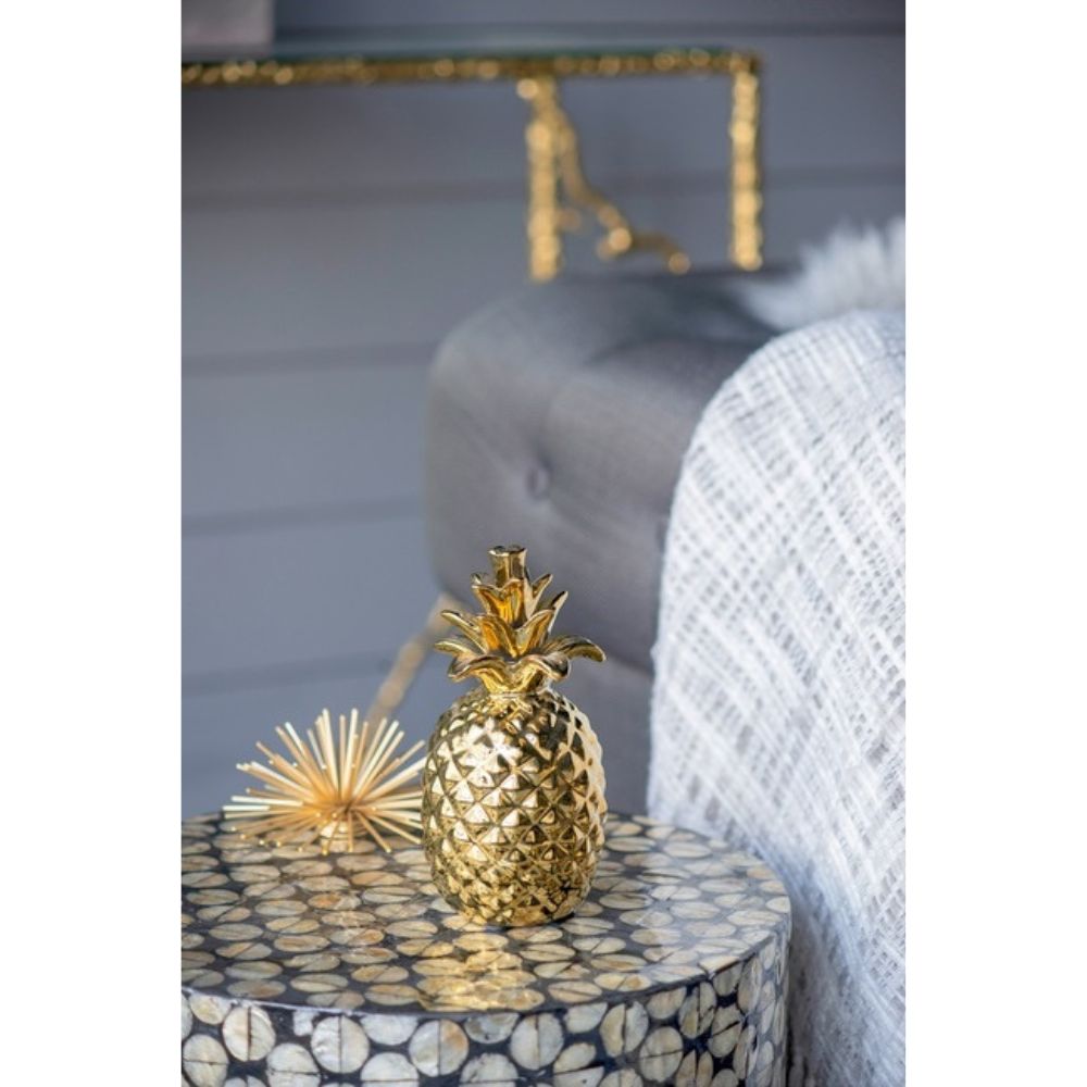 Pineapple Ceramic Ornament in Gold - Tall - Notbrand