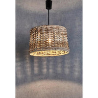 Rattan Round Ceiling Pendant in Natural - Small - Notbrand