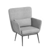 Cora Accent Fabric Luxury Upholstered Chair - Light Grey - Notbrand
