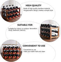 Zeynal 3-layer Bamboo Wine Storage Rack - Wood - Notbrand
