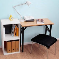 Balaz Foldable Office Desk in Teak - 80cm - Notbrand