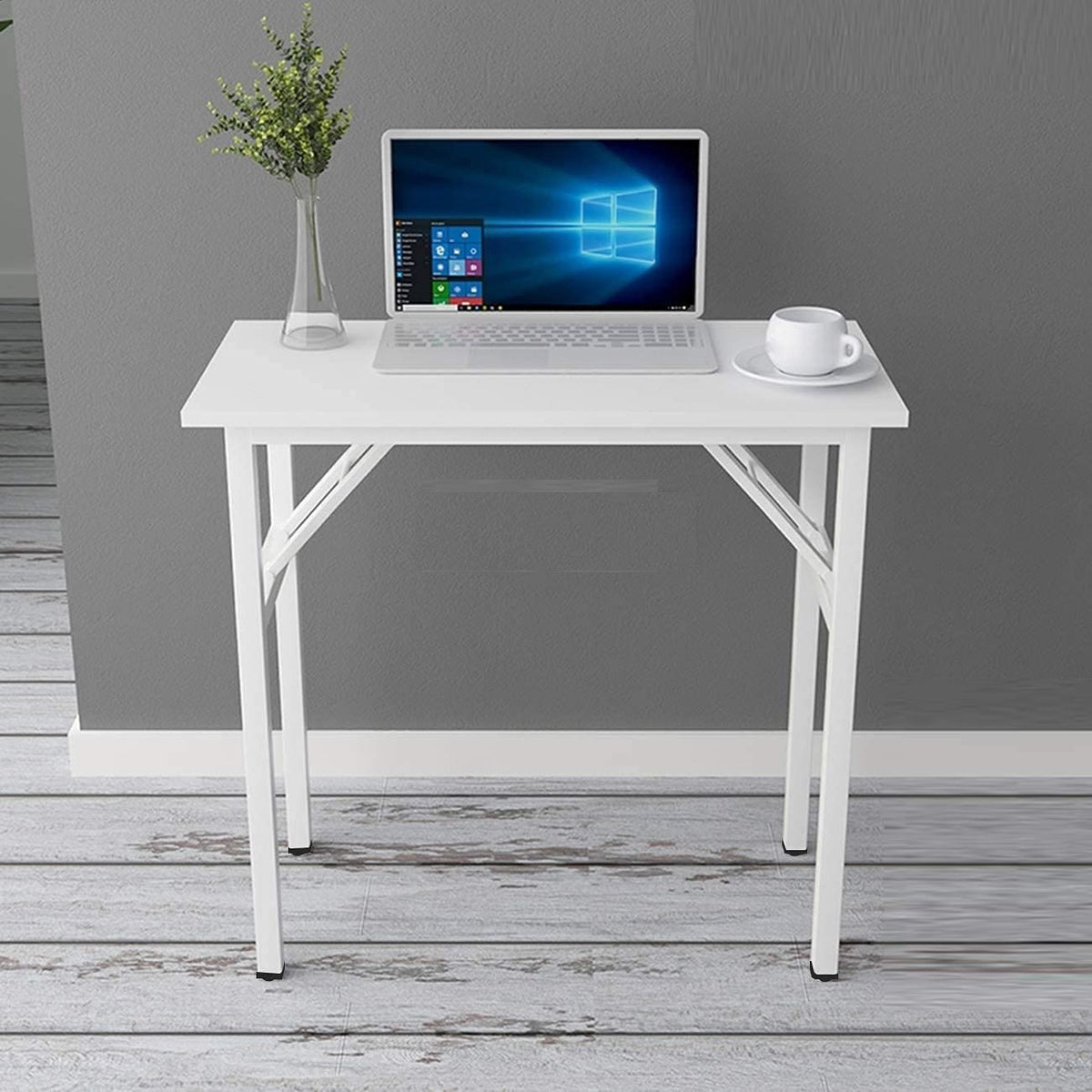 Zarzi Heavy Duty Foldable Office Computer Desk - White - Notbrand