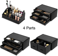 Helzuc 12 Drawers Makeup Cosmetic Organizer Storage Box - Black - Notbrand