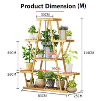 Star Shape Bamboo Plant Stand in Multi Tier - Large - Notbrand