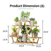 Star Shape Bamboo Plant Stand in Multi Tier - Small - Notbrand