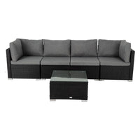 Grelbian Outdoor Modular Lounge Sofa Bondi - Black - Notbrand