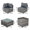 Vodengi Outdoor Modular Lounge Sofa Coogee in Grey Set - 6 Pieces - Notbrand