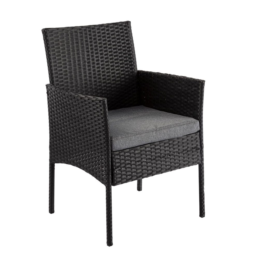 Altisblob 4 Seater Wicker Outdoor Lounge Set - Black - Notbrand