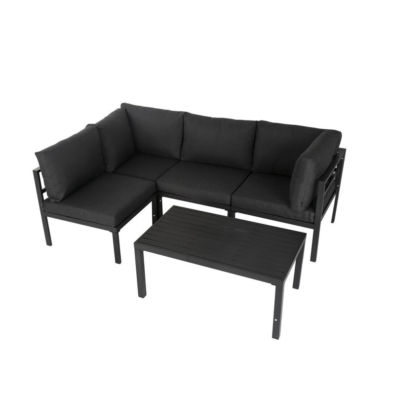 Grelbian Outdoor Minimalist  Lounge Sofa & Table Set - 5 Pieces - Notbrand