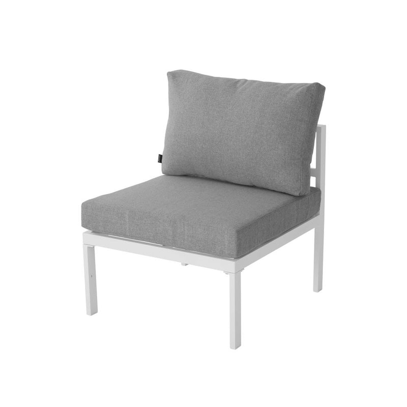 Grelbian Outdoor Modern White Lounge Set - 7 Pieces - Notbrand