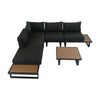 Bruna 5 Seater Outdoor Lounge Sofa & Table Set - 6 Pieces - Notbrand